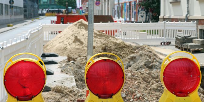 Baustelle Signal Strassenarbeiten Sperre