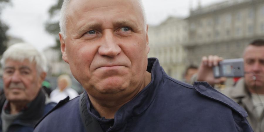 ARCHIV - Nikolai Statkewitsch von der Belarussischen Sozialdemokratischen Partei «Narodnaja Hramada». Foto: Uncredited/AP/dpa/Archivbild