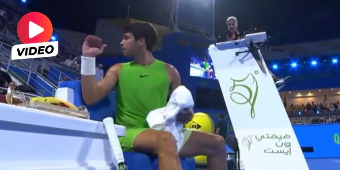 Carlos Alcaraz Doha Verwarnung