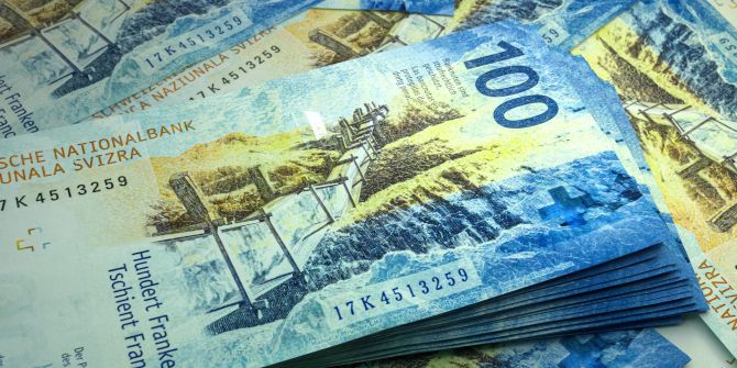 Schweizer Franken Banknote Währung