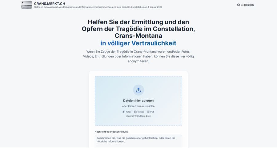Auf einer Website sammelt Jordan Hinweise, die für die Ermittlungen nützlich sein könnten.