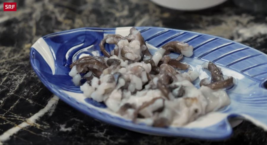 Die Tentakel bewegen sich und zucken.