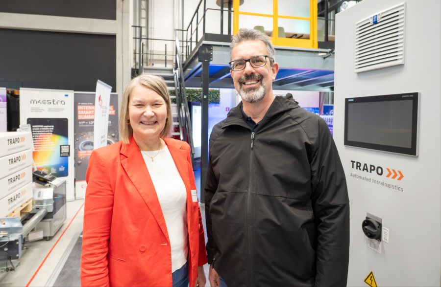 Virve Resta (Standortförderung Kanton Bern) und Andreas Burn (Switzerland Innovation Park)