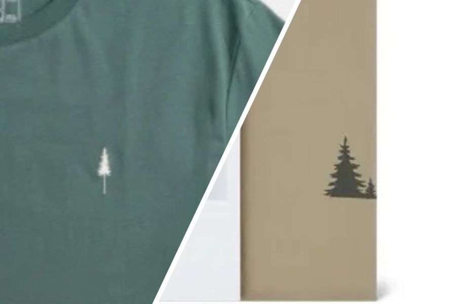 Im Vergleich: Das NIKIN-Logo (l.) und das Herbstthema der Migros (r.).