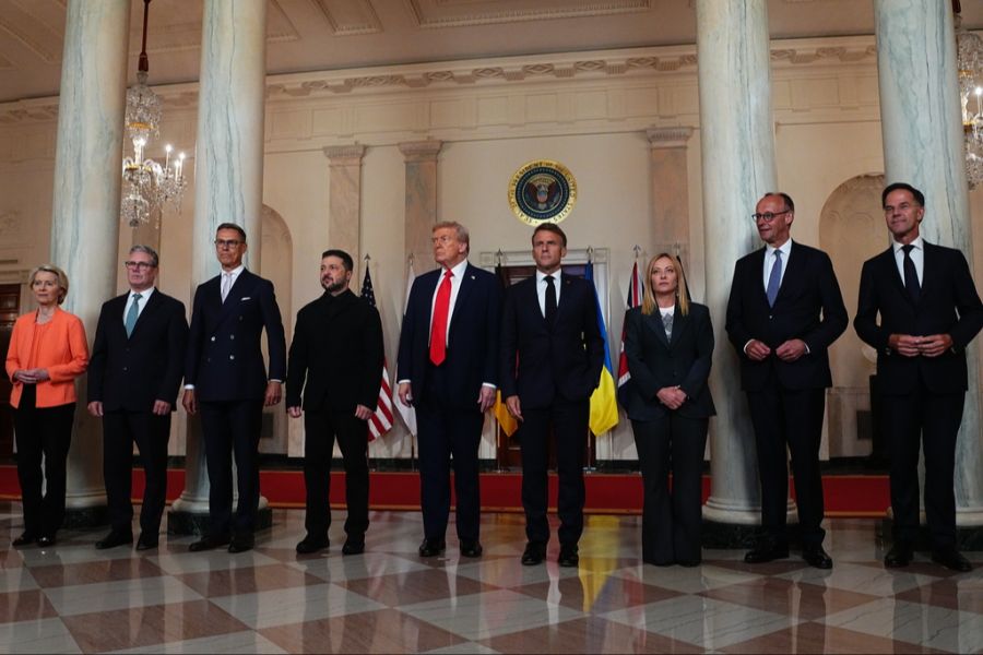 Der ukrainische Präsident wurde von zahlreichen europäischen Toppolitikern begleitet.