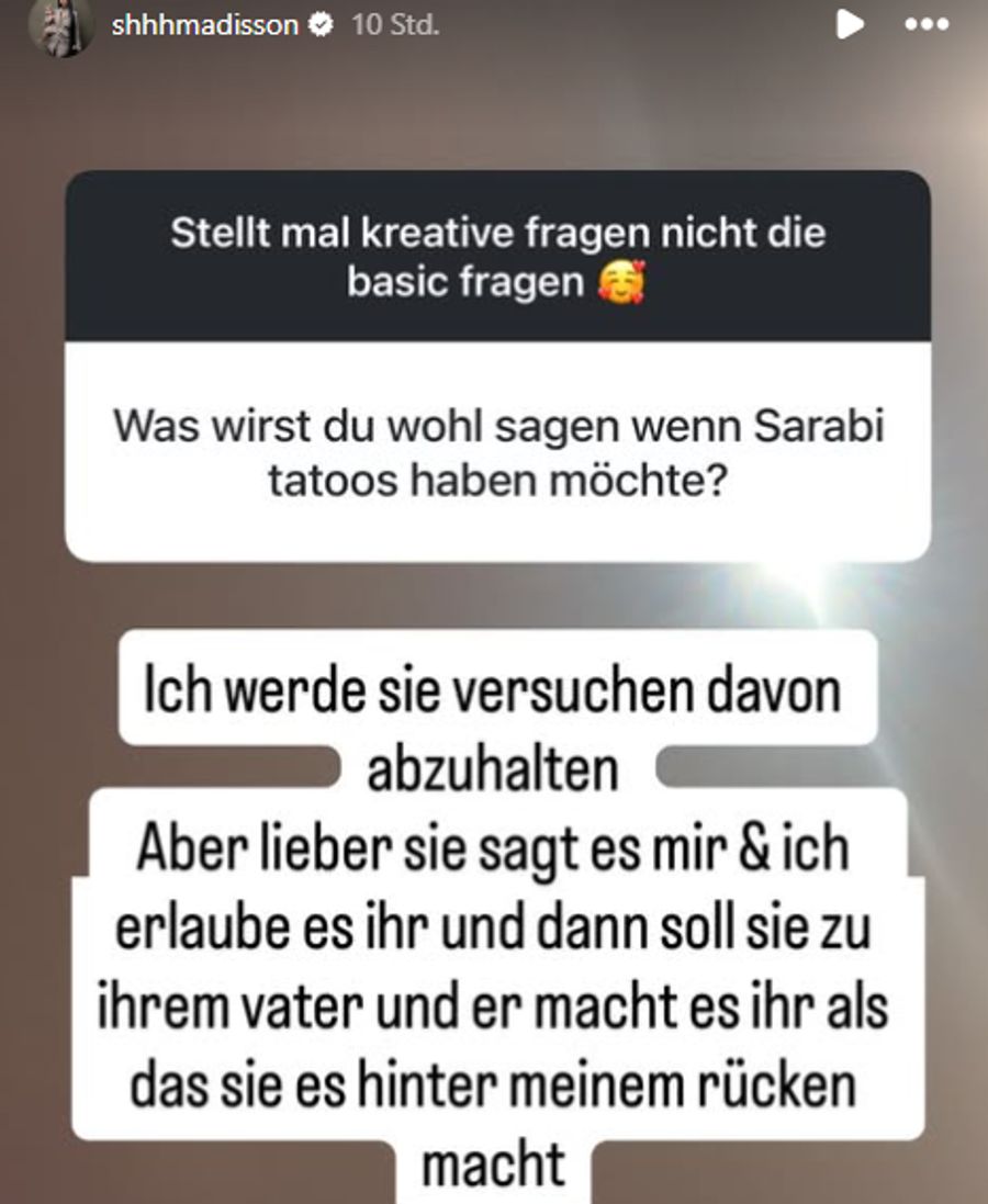Die Zürcherin antwortet ihren neugierigen Fans auf Instagram.