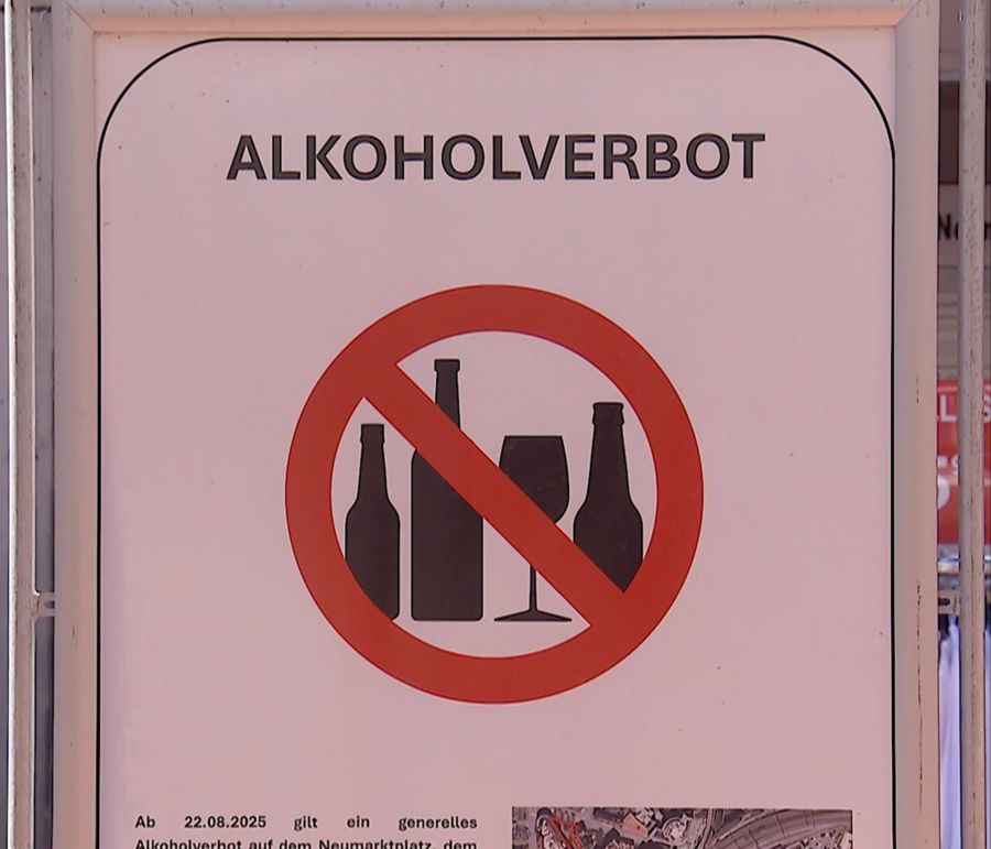 Plakat Alkoholverbot