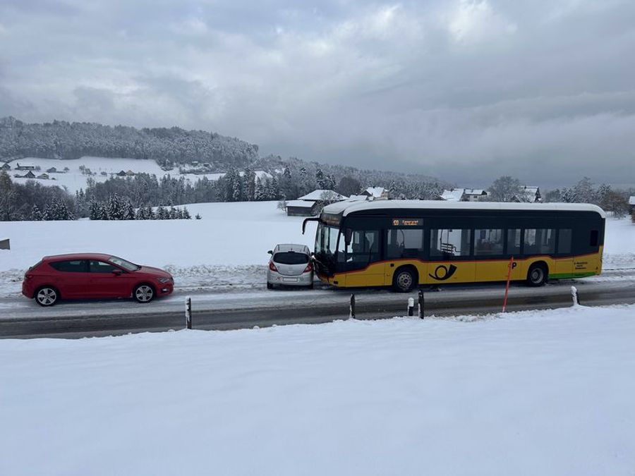 Die Unfallstelle der Kollision in Grub.