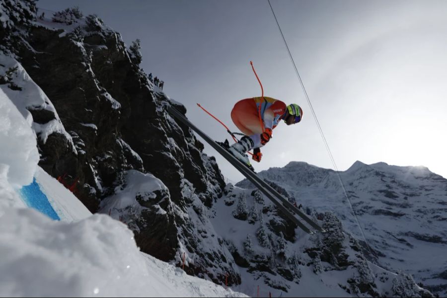 Justin Murisier fährt im zweiten Wengen-Training auf den starken zweiten Platz.