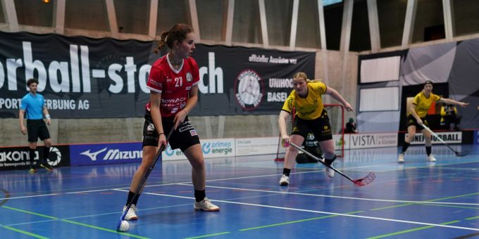 Auch Ilse Stoffers kann an diesem Sonntag, 28. Januar 2024, nichts ausrichten. Unihockey Basel Regio