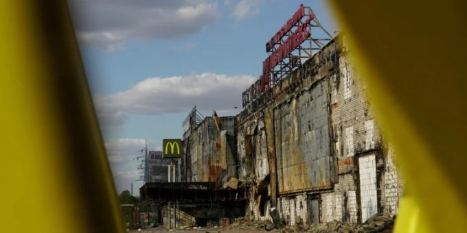Die Stadt Cherson wurde im Ukraine-Krieg zerstört. cherson