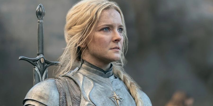 Die walisische Darstellerin Morfydd Clark als Elbin Galadriel in «Der Herr der Ringe: Die Ringe der Macht».