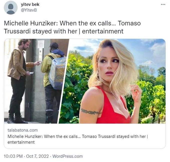Tomaso Trussardi verbrachte die Nacht in der Wohnung von Michelle Hunziker. michelle hunziker