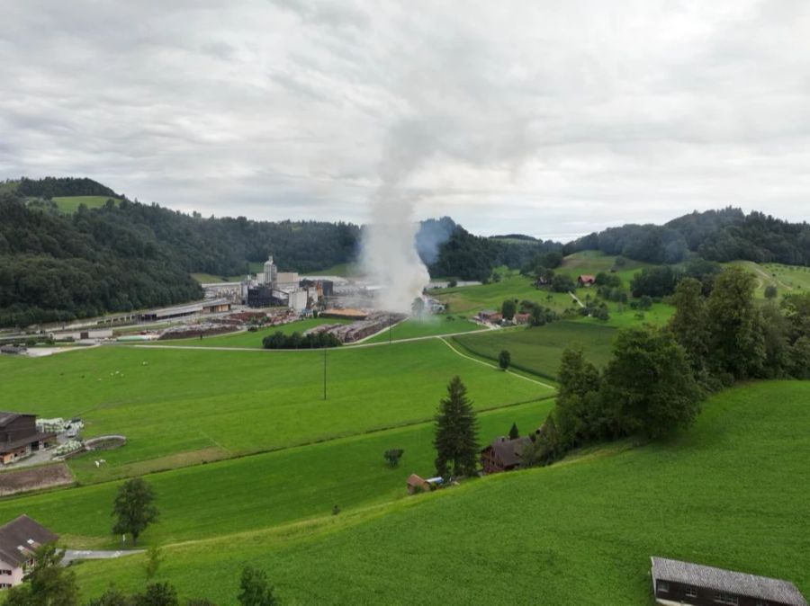 Die Flammen waren Beobachtern zufolge mehrere Meter hoch.