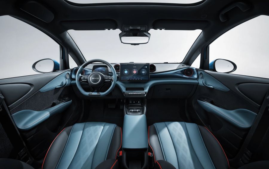 Das Interieur des BYD Dolphin wurde auch präsentiert.