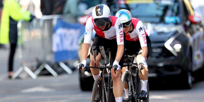 Das Schweizer Zeitfahr-Sextett holt WM-Gold. Rad-WM Zeitfahren Mixed-Team