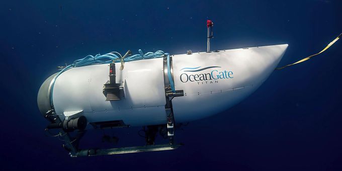 Das Tauchboot «Titan» ist auf dem Weg zur «Titanic» tragisch verschwunden. -/OceanGate Expeditions/AP/dpa «Titan»