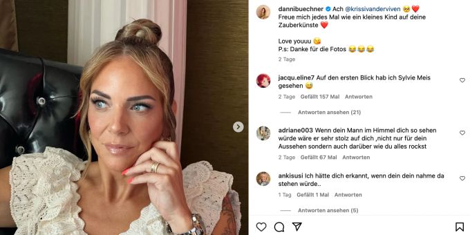 Danni Büchner auf der Social-Media-Plattform Instagram. büchner playboy