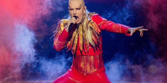 Chris Harms, Frontmann von Lord Of The Lost, bei den Proben zum Eurovision Song Contest 2023. Chris Harms, Frontmann von Lord Of The Lost, bei den Proben zum Eurovision Song Contest 2023.