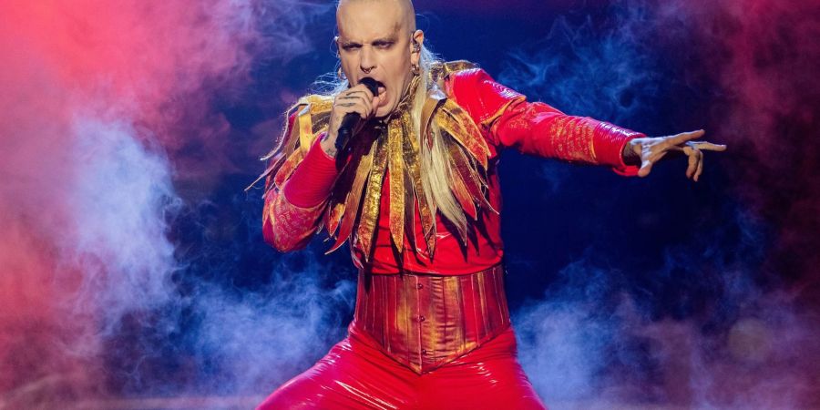 Chris Harms, Frontmann von Lord Of The Lost, bei den Proben zum Eurovision Song Contest 2023.