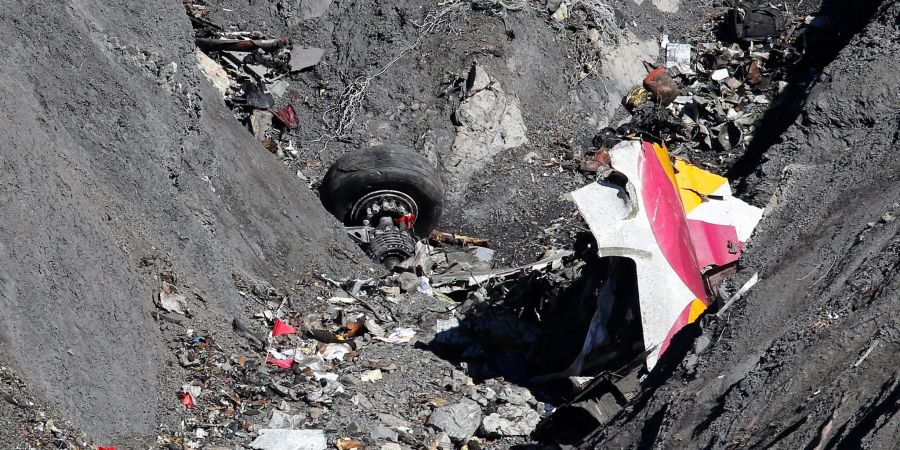 Die Absturzstelle in den französischen Alpen.