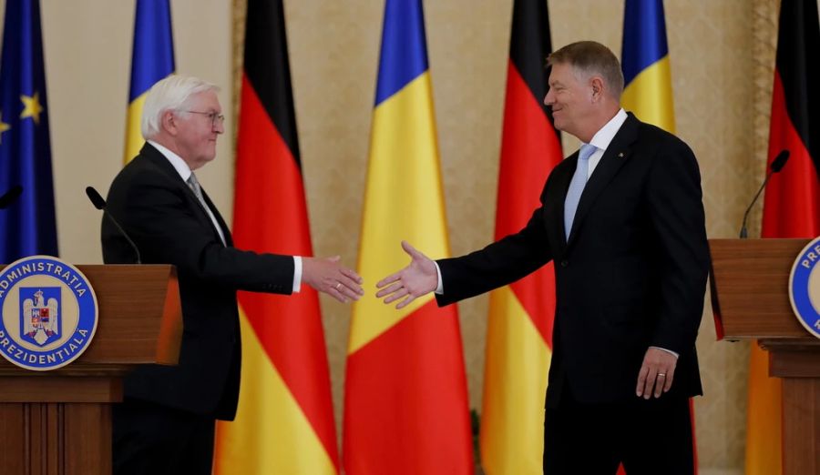 Steinmeier Iohannis schütteln Hände