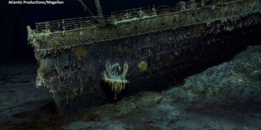 Der Bug der Titanic in knapp 4000 Metern Tiefe auf dem Grund des Atlantiks.