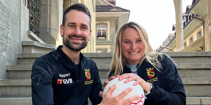 David Stampfli und Andrea Zryd setzen sich für die Förderung des Frauenfussballs ein. david Stampfli