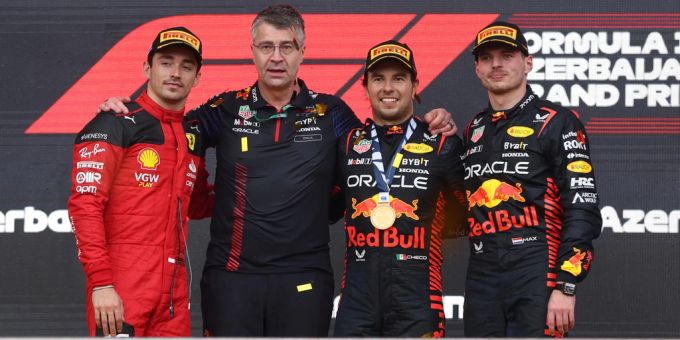 Max Verstappen und Sergio Perez kämpfen um dem Formel-1 Weltmeistertitel. verstappen baku