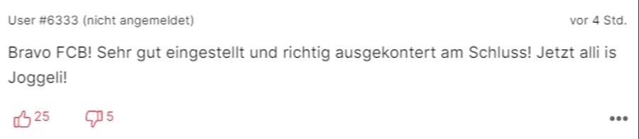 «Bravo, FCB», freut sich der Nau.ch-Leser.