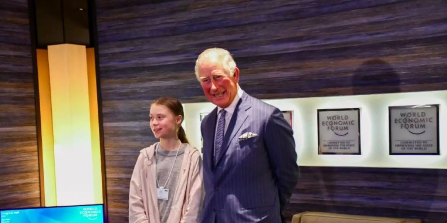 Prinz Charles (r.) und Greta Thunberg