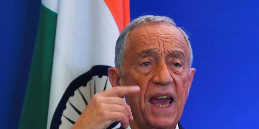 Marcelo Rebelo de Sousa bei einem Besuch in Mumbai Mitte Februar