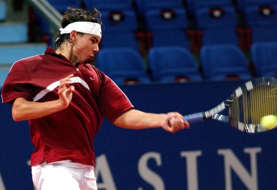 Rafael Nadal im Jahr 2003 als 18-Jähriger an den Swiss Indoors in Basel.