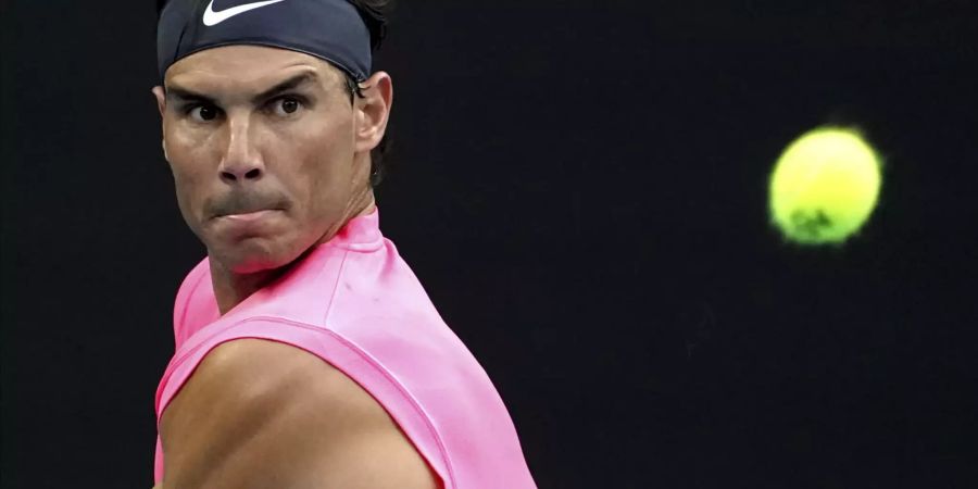 Rafael Nadal an den Australian Open im Einsatz gegen Nick Kyrgios.