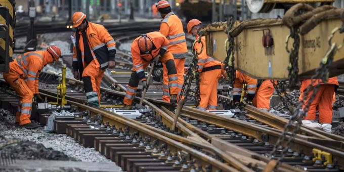 Eine Baustelle am Luzerner Hauptbahnhof. (Symbolbild) Baustelle Luzern Bahnhof