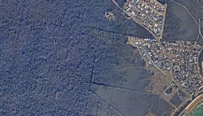 Ein Waldteil in der Küstenstadt Wallabi Point vor dem Brand. Wallabi Point