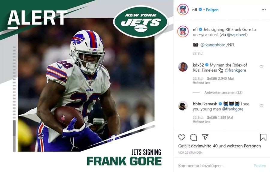 Frank Gore NFL