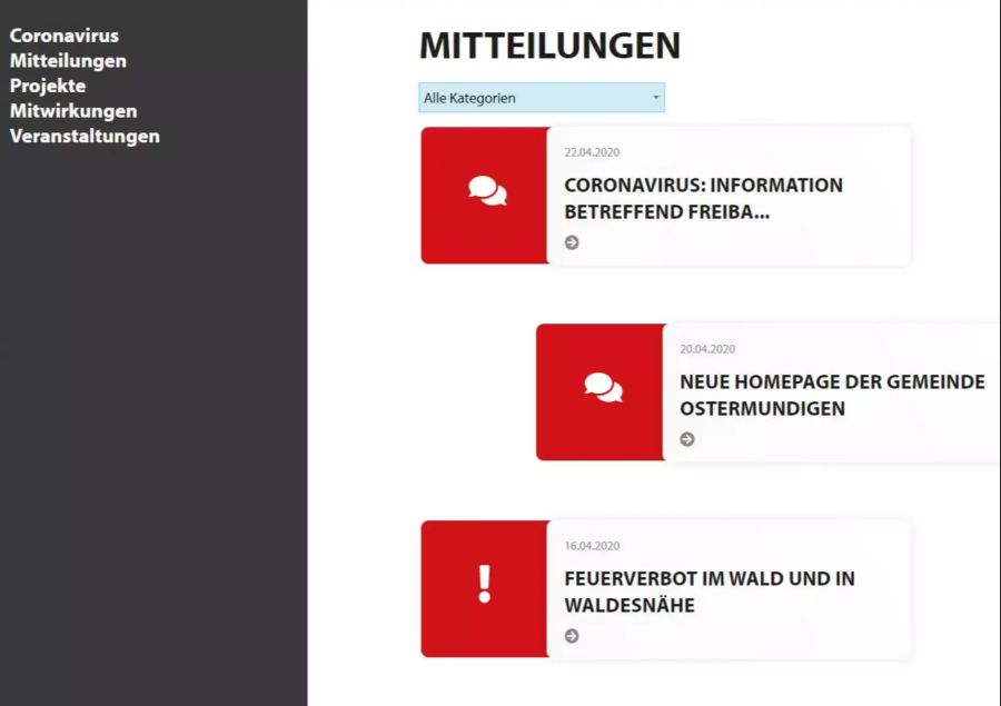 Die neue Website passt sich auch verschiedenen Bildschirmgrössen an.