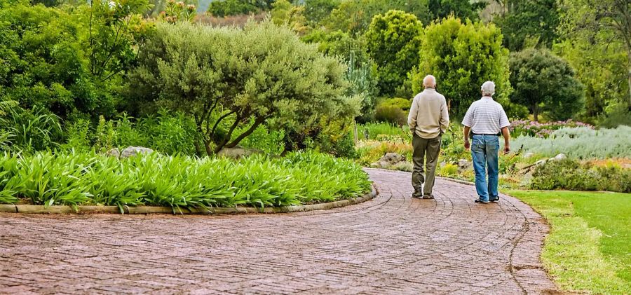 Männer Spaziergang Trost Spenden