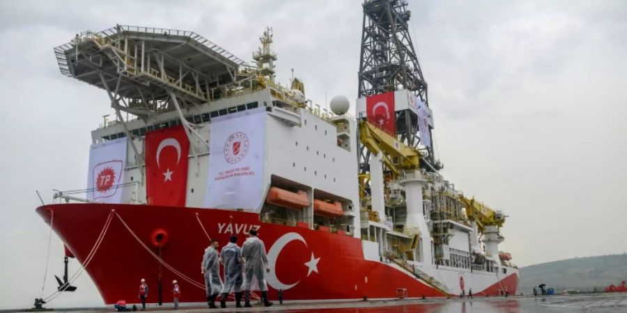 Türkisches Schiff «Yavuz» vor Auslaufen zu Gasbohrungen