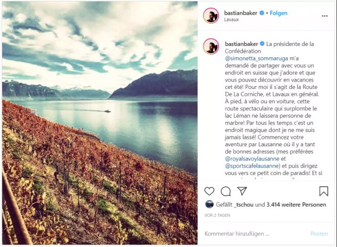Bastian Baker folgt dem Aufruf von Simonetta Sommaruga: Er fühlt sich am Genfersee wohl. baker