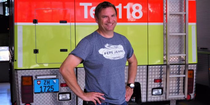 Stützpunktkommandant Patrick Steiner ist seit 26 Jahren bei der Feuerwehr dabei. Feuerwehr Kloten