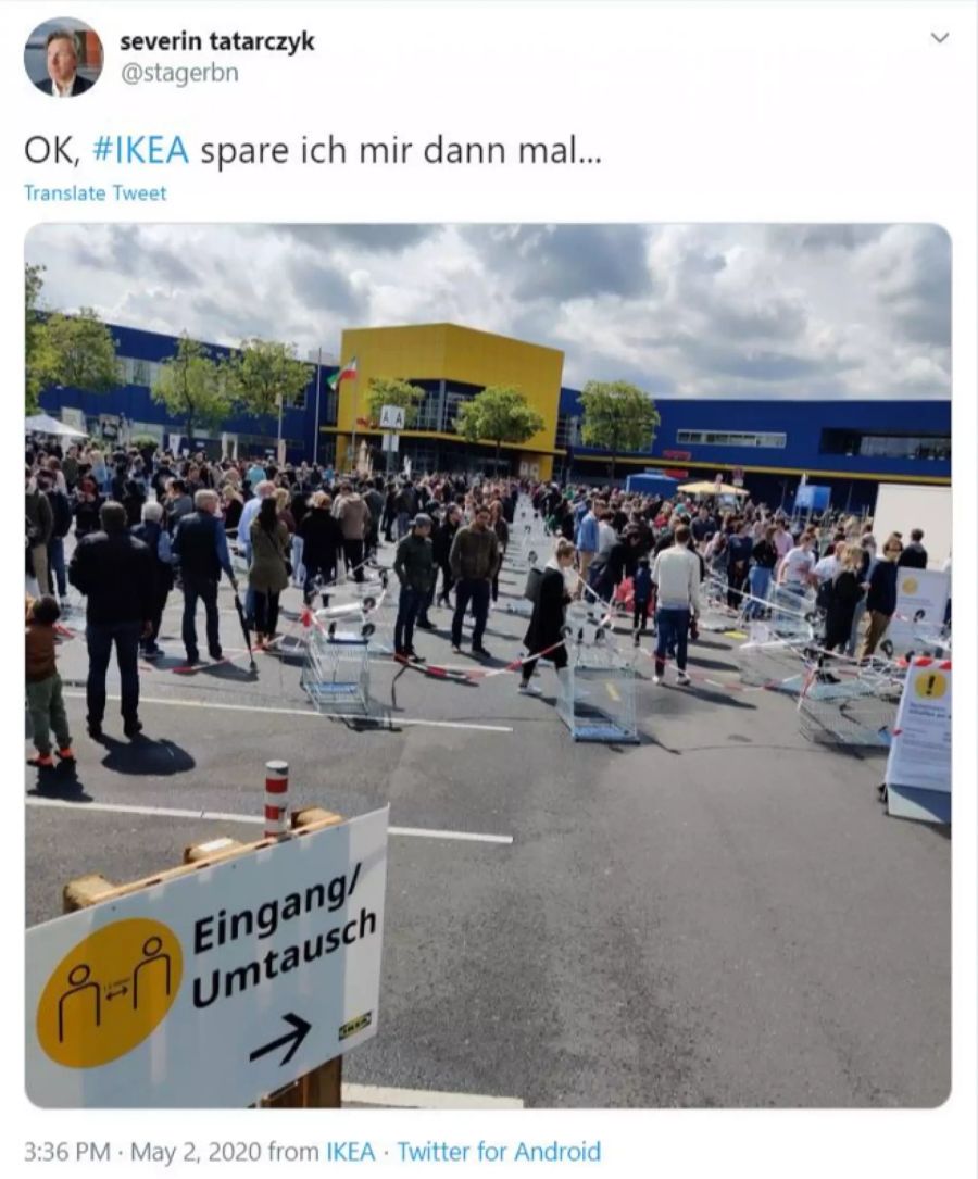 Ebenso in Deutschland.