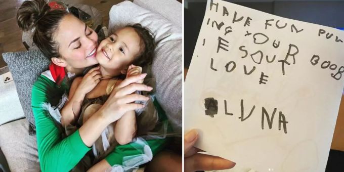 «Tschüss Brüste» - Chrissy Teigens Tochter (4) wünscht Spass bei OP