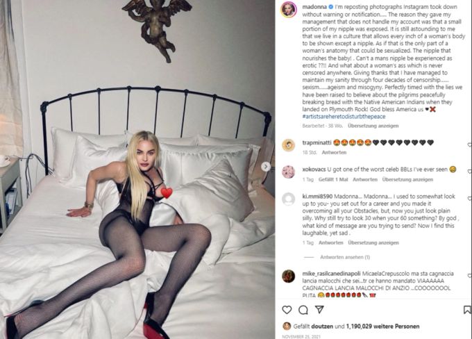 Auch Madonna zeigt sich gerne freizügig. Madonna