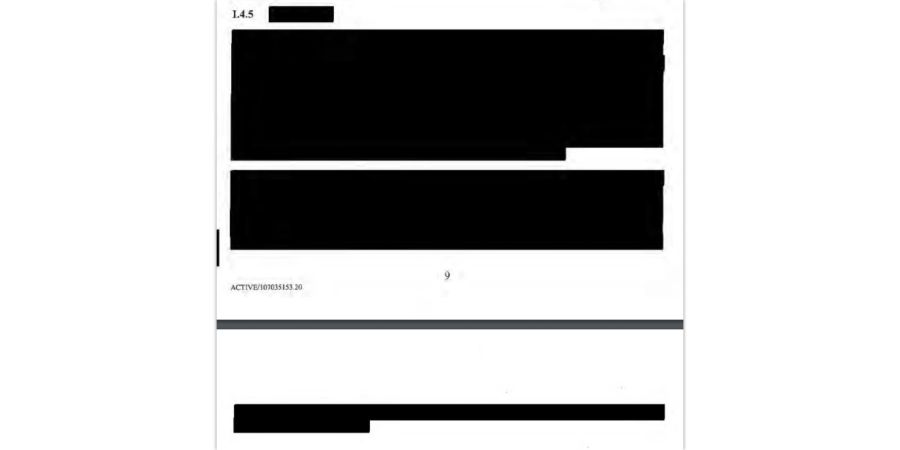 Im Vertrag mit Moderna hat die EU einen ganzen Abschnitt, inklusive Titel, zensiert.