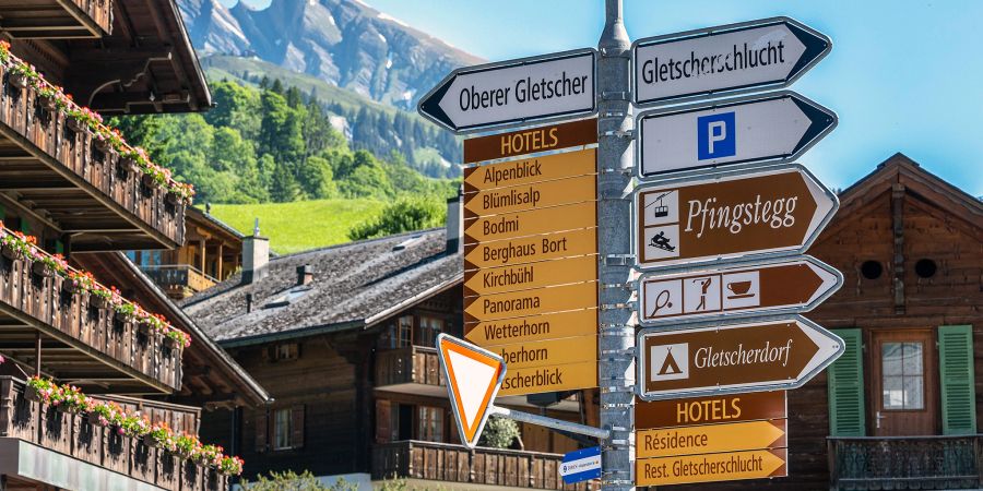 Wegweiser in Grindelwald.