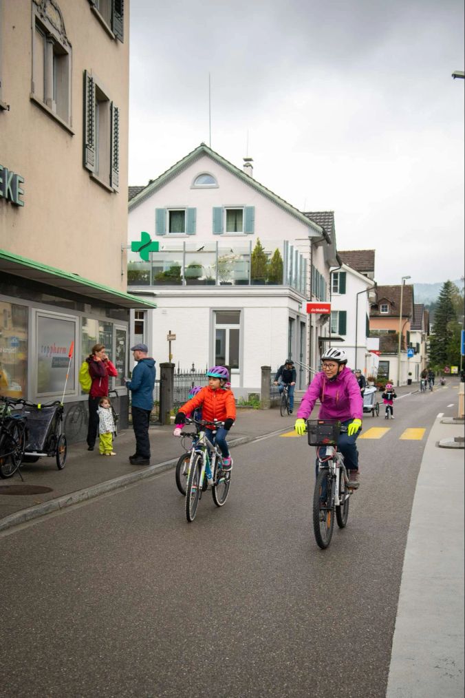 Vorallem Bewohner der Ortschaften entlang der Strecke nahmen am SlowUp teil.