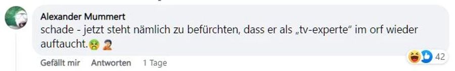 Dieser User will Franco Foda auch nicht im österreichischen Fernsehen haben.