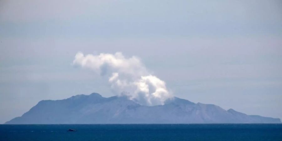 Der White Island Vulkan in Neuseeland nach dem Ausbruch